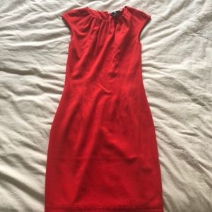 Red sheath dress